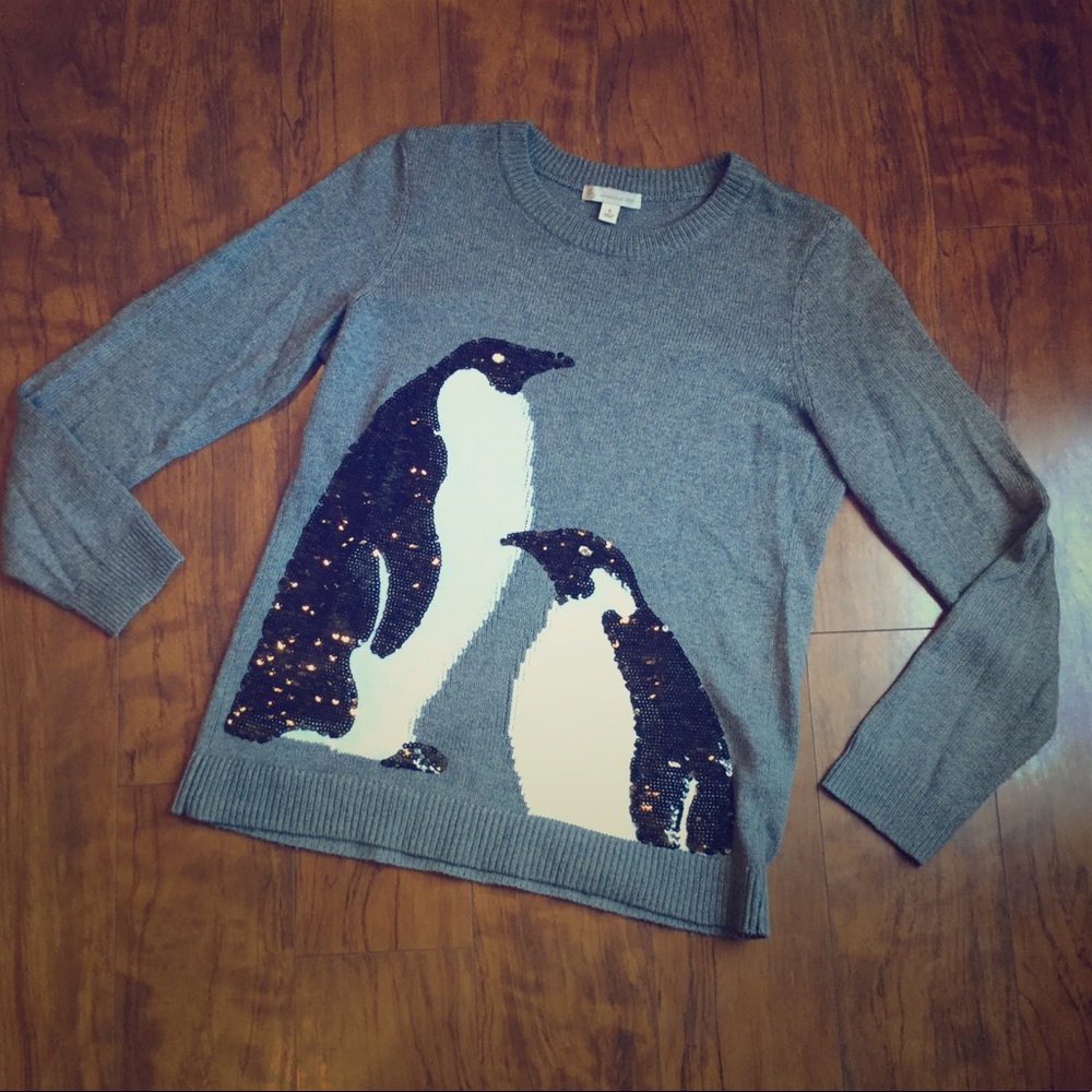 Cb Established 1962- Sequined Penguins Sweater. S - image 1